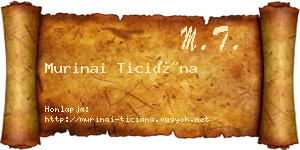 Murinai Ticiána névjegykártya